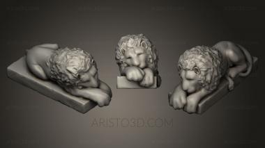 Figurines lions tigers sphinxes (STKL_0138) 3D model for CNC machine